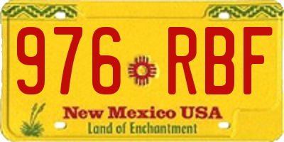 NM license plate 976RBF