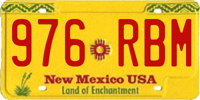 NM license plate 976RBM