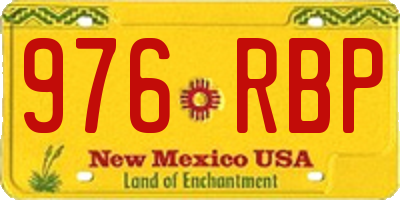 NM license plate 976RBP