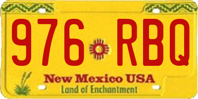 NM license plate 976RBQ