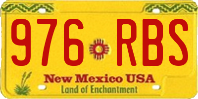 NM license plate 976RBS