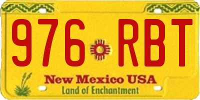 NM license plate 976RBT