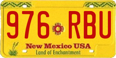NM license plate 976RBU