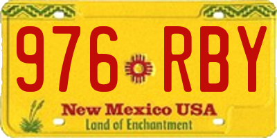 NM license plate 976RBY
