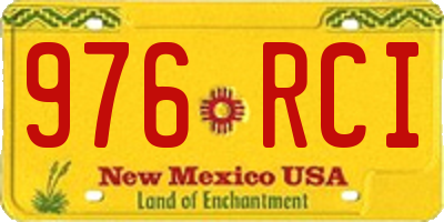 NM license plate 976RCI