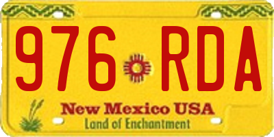 NM license plate 976RDA