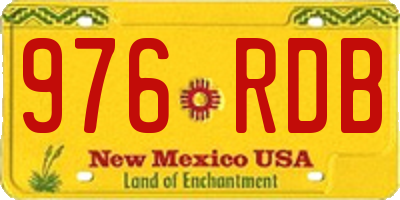 NM license plate 976RDB