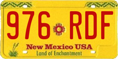 NM license plate 976RDF