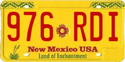 NM license plate 976RDI