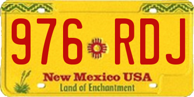 NM license plate 976RDJ