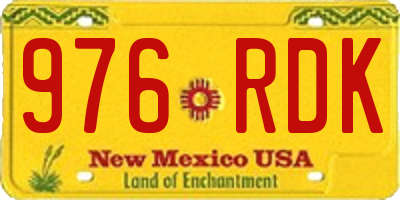 NM license plate 976RDK