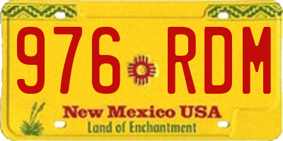 NM license plate 976RDM