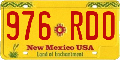 NM license plate 976RDO