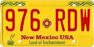 NM license plate 976RDW