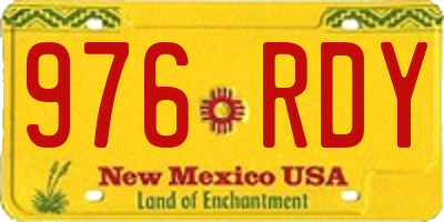 NM license plate 976RDY