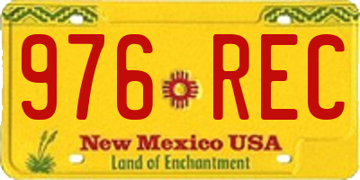 NM license plate 976REC