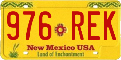 NM license plate 976REK
