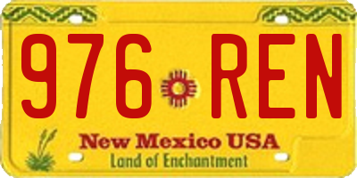 NM license plate 976REN