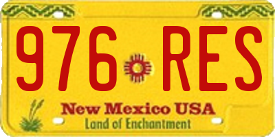 NM license plate 976RES