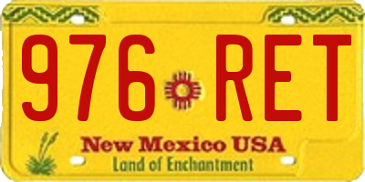NM license plate 976RET