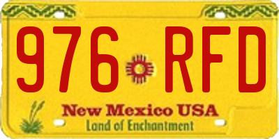 NM license plate 976RFD