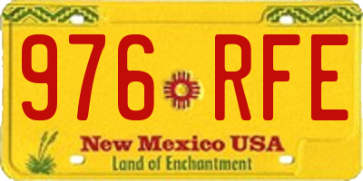 NM license plate 976RFE