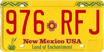 NM license plate 976RFJ