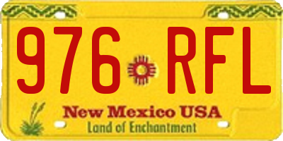 NM license plate 976RFL