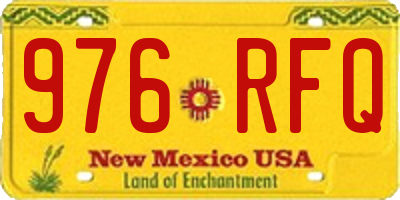 NM license plate 976RFQ