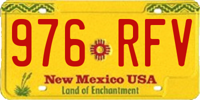 NM license plate 976RFV