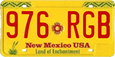 NM license plate 976RGB