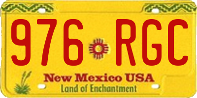 NM license plate 976RGC