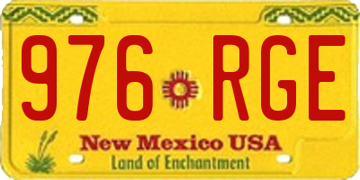 NM license plate 976RGE
