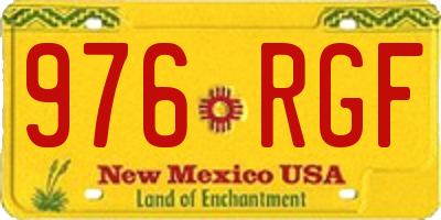 NM license plate 976RGF