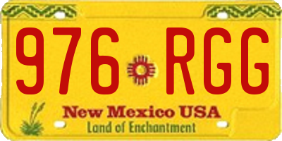 NM license plate 976RGG