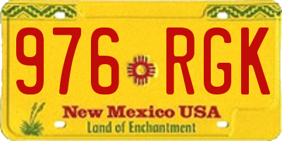 NM license plate 976RGK
