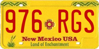 NM license plate 976RGS