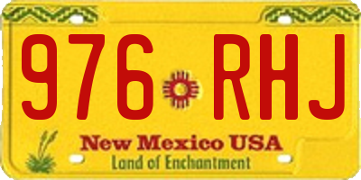 NM license plate 976RHJ