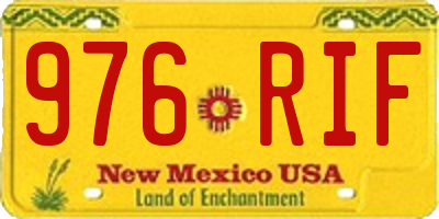 NM license plate 976RIF