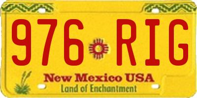 NM license plate 976RIG