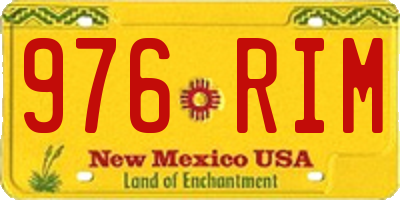 NM license plate 976RIM