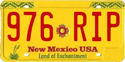 NM license plate 976RIP