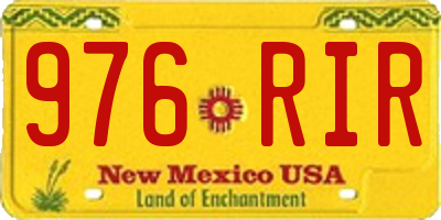 NM license plate 976RIR