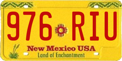 NM license plate 976RIU