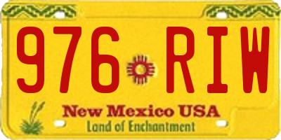 NM license plate 976RIW