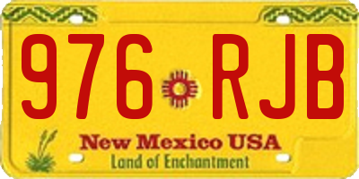 NM license plate 976RJB