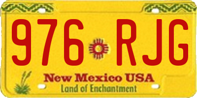 NM license plate 976RJG