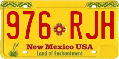 NM license plate 976RJH