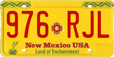 NM license plate 976RJL