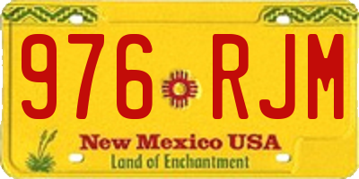 NM license plate 976RJM